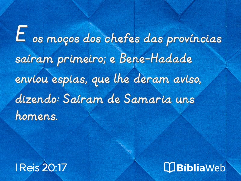 I Reis 20:17 em imagem para compartilhar