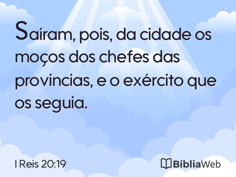 I Reis 20:19 em imagem para compartilhar