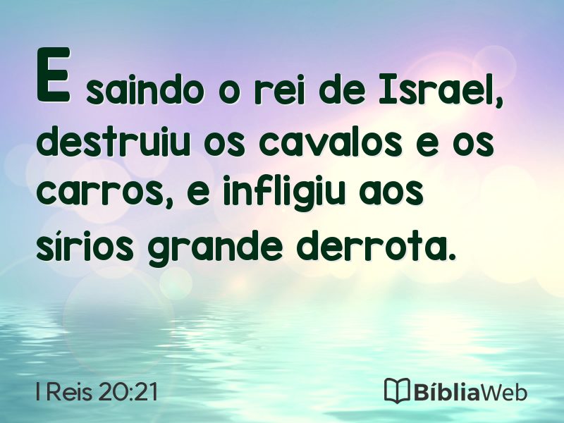 I Reis 20:21 em imagem para compartilhar