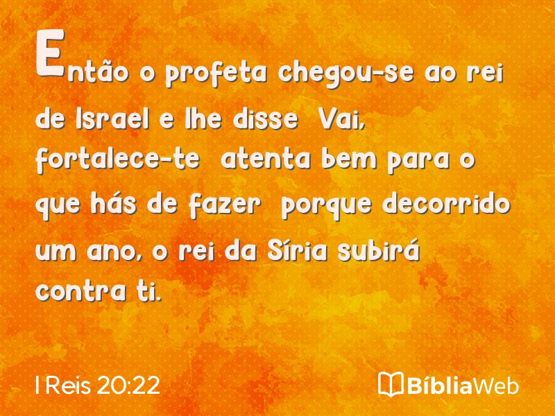 I Reis 20:22 em imagem para compartilhar