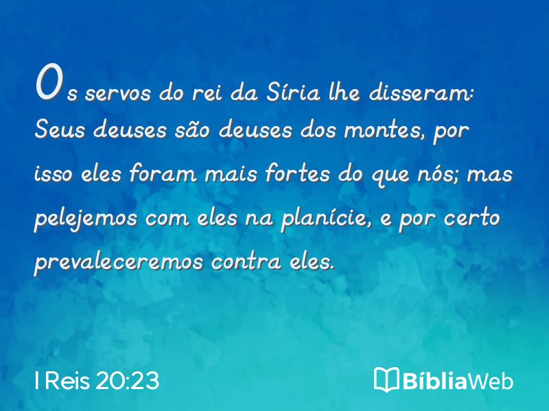 I Reis 20:23 em imagem para compartilhar