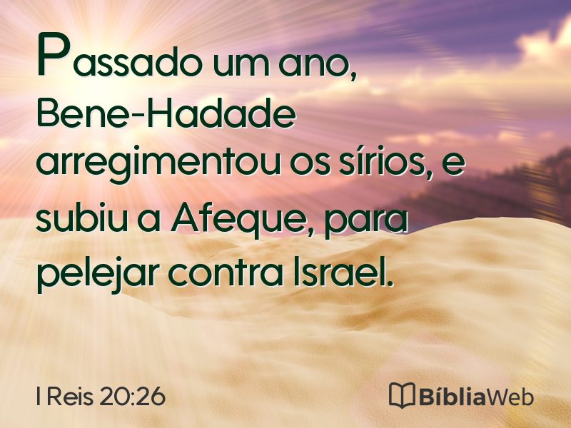 I Reis 20:26 em imagem para compartilhar