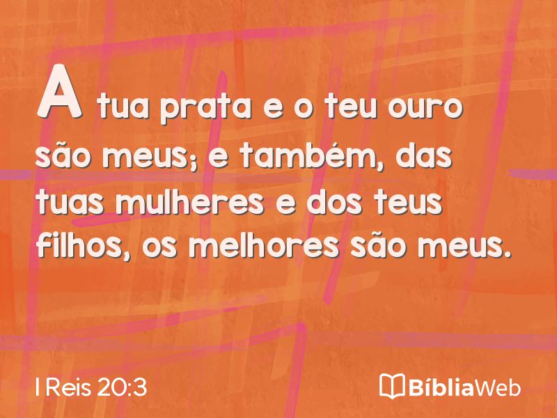 I Reis 20:3 em imagem para compartilhar
