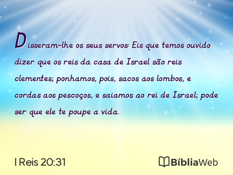 I Reis 20:31 em imagem para compartilhar