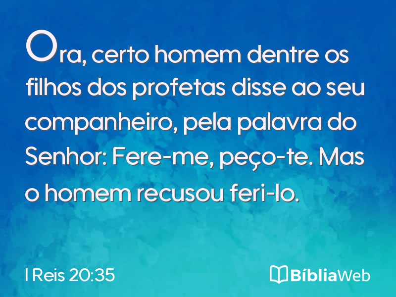 I Reis 20:35 em imagem para compartilhar