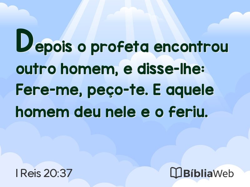 I Reis 20:37 em imagem para compartilhar