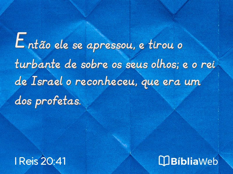 I Reis 20:41 em imagem para compartilhar