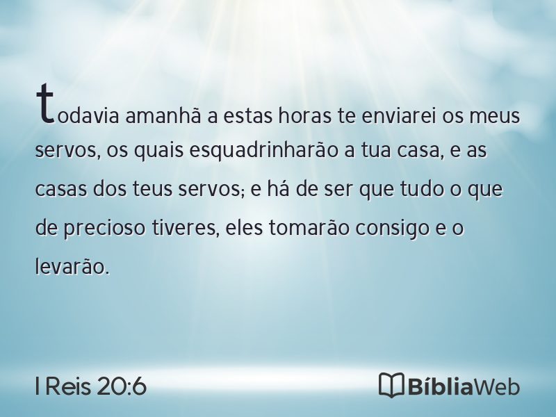 I Reis 20:6 em imagem para compartilhar