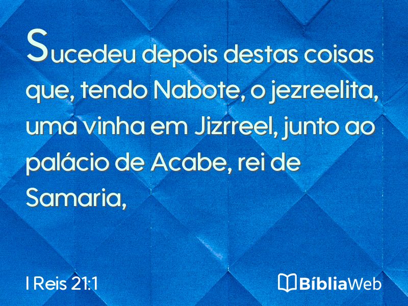 I Reis 21:1 em imagem para compartilhar
