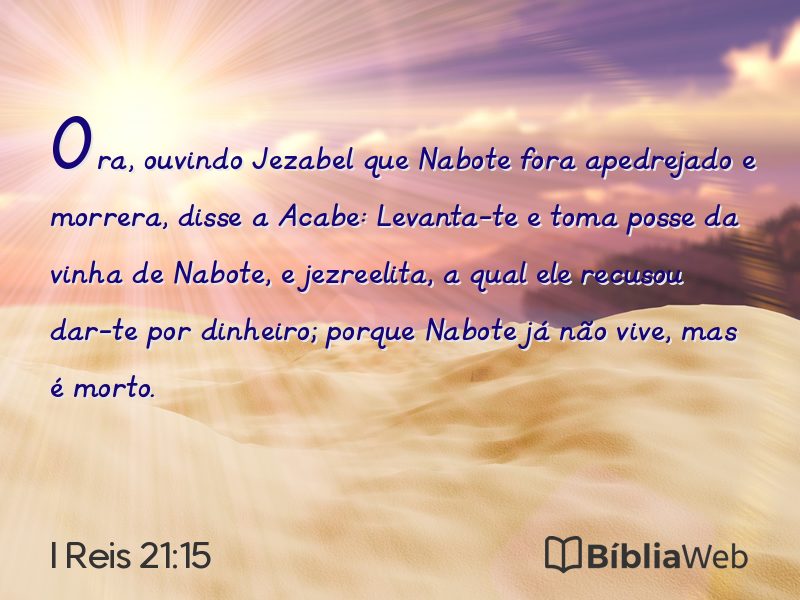 I Reis 21:15 em imagem para compartilhar