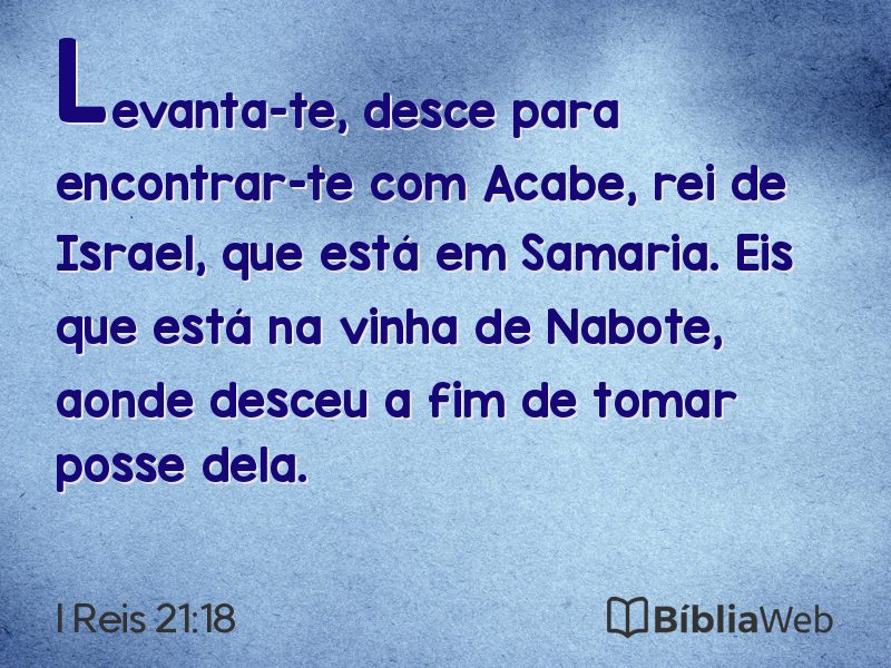 I Reis 21:18 em imagem para compartilhar
