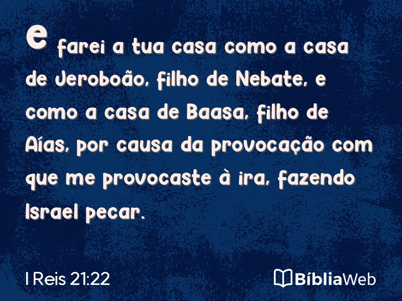 I Reis 21:22 em imagem para compartilhar