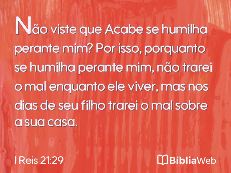 I Reis 21:29 em imagem para compartilhar