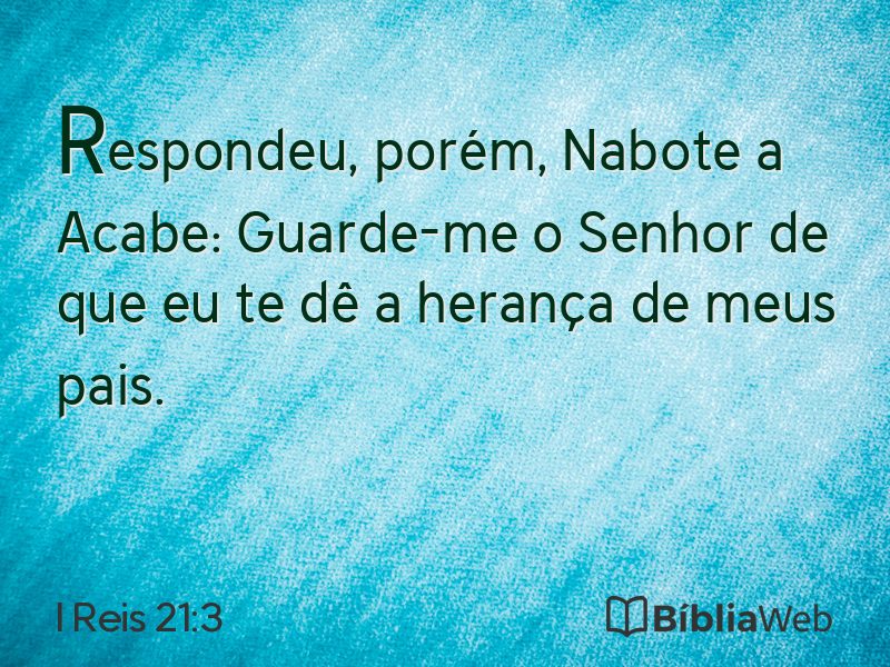 I Reis 21:3 em imagem para compartilhar