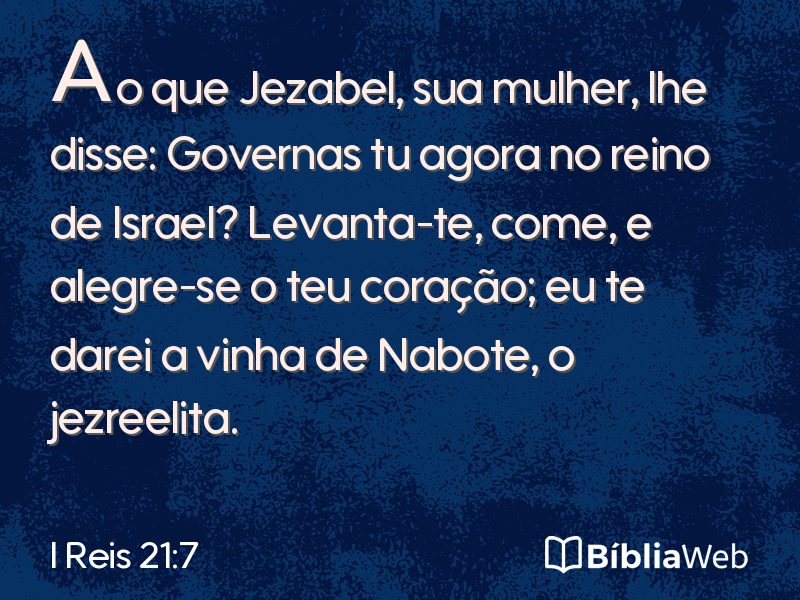 I Reis 21:7 em imagem para compartilhar
