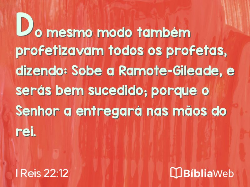I Reis 22:12 em imagem para compartilhar