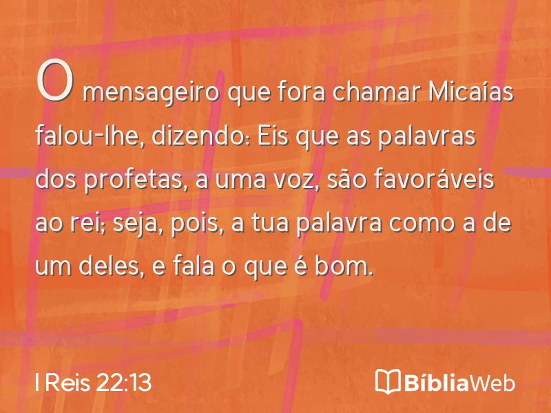 I Reis 22:13 em imagem para compartilhar
