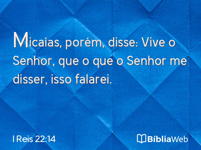 I Reis 22:14 em imagem para compartilhar
