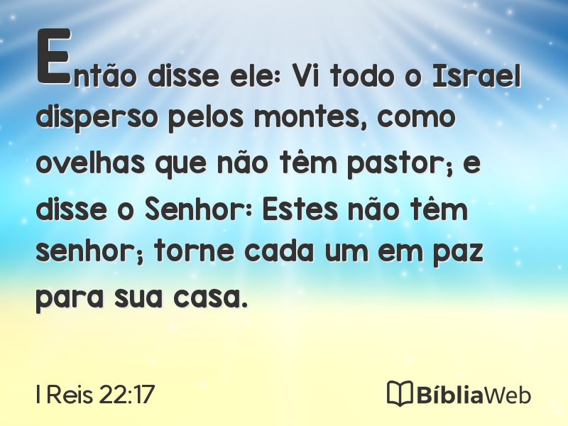 I Reis 22:17 em imagem para compartilhar