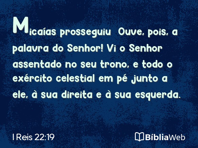 I Reis 22:19 em imagem para compartilhar