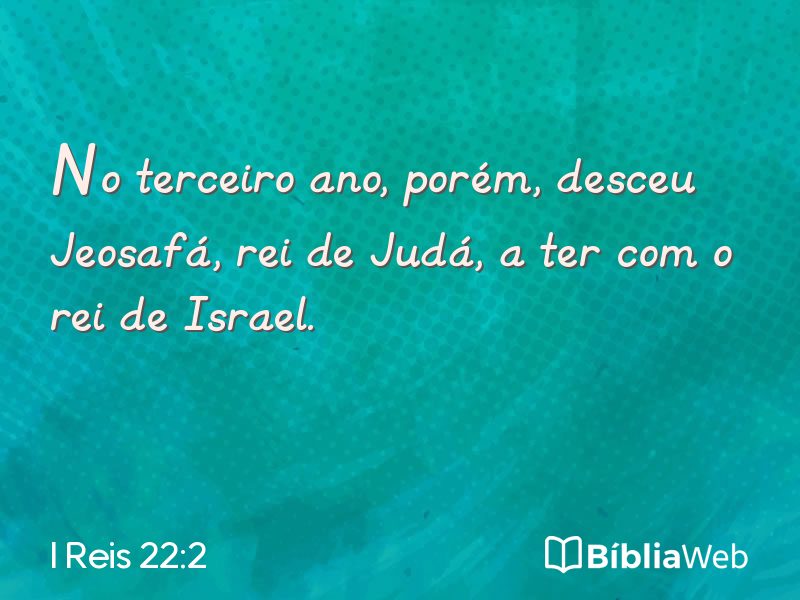 I Reis 22:2 em imagem para compartilhar