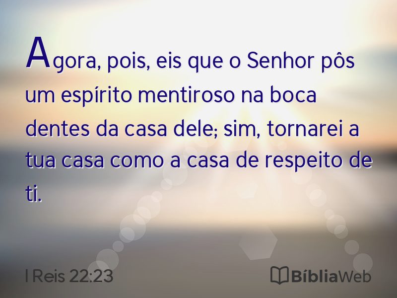I Reis 22:23 em imagem para compartilhar