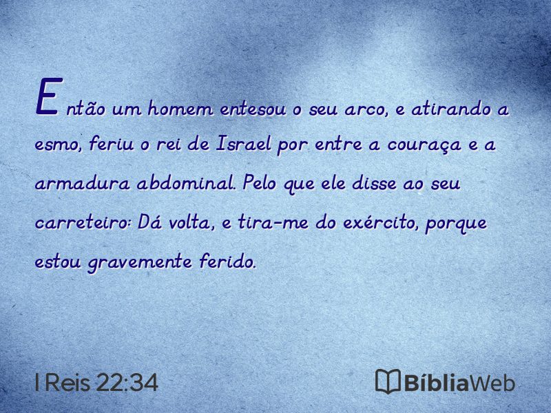 I Reis 22:34 em imagem para compartilhar