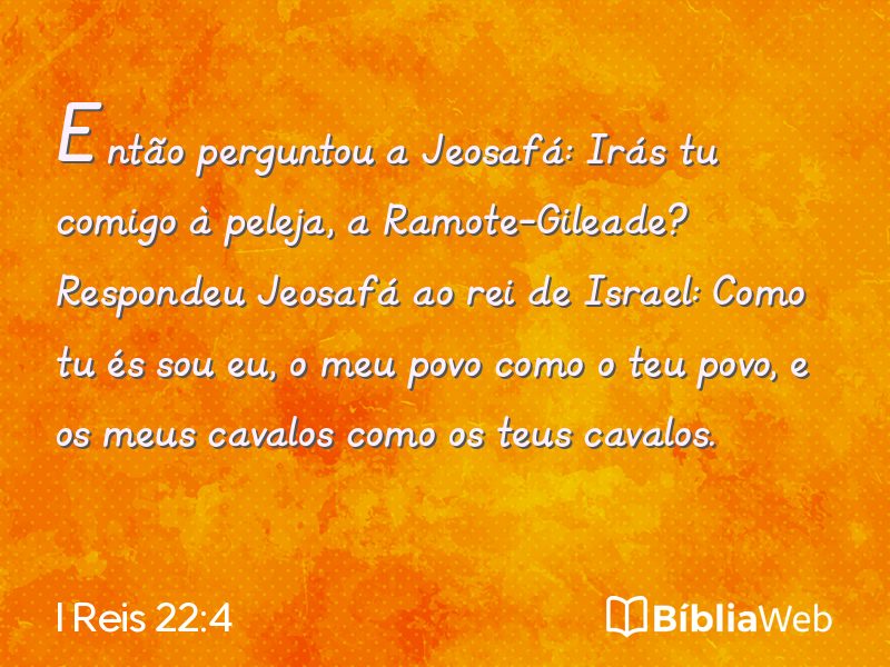 I Reis 22:4 em imagem para compartilhar