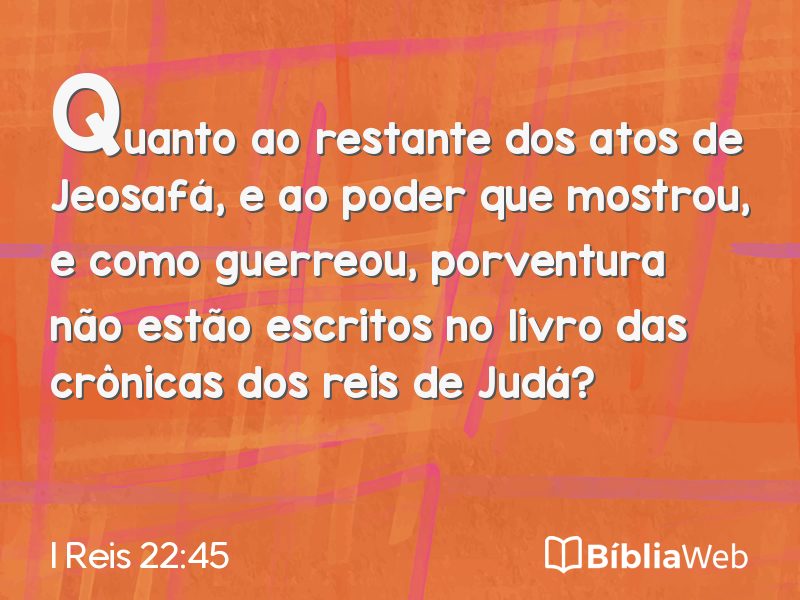 I Reis 22:45 em imagem para compartilhar
