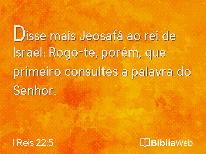 I Reis 22:5 em imagem para compartilhar