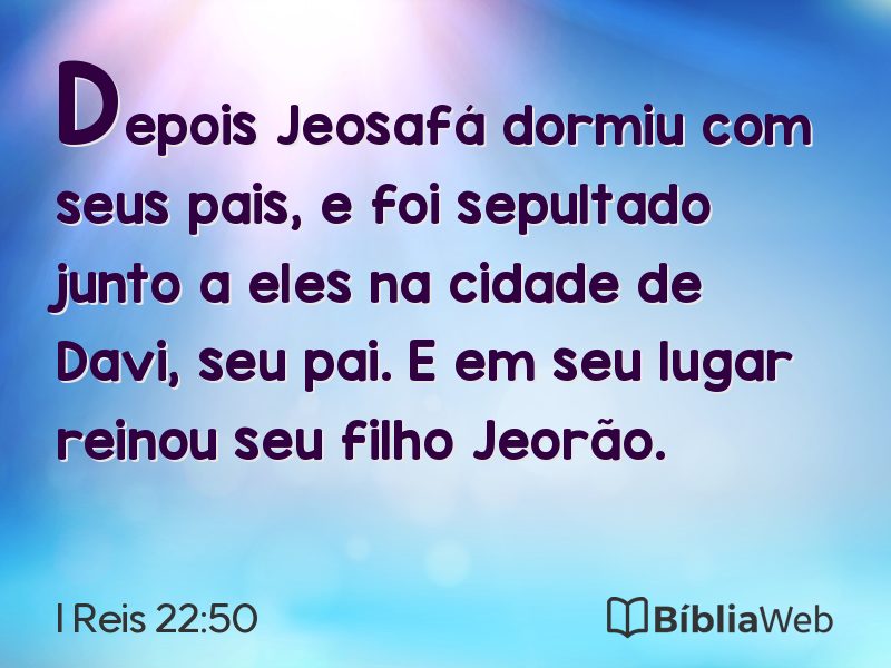 I Reis 22:50 em imagem para compartilhar