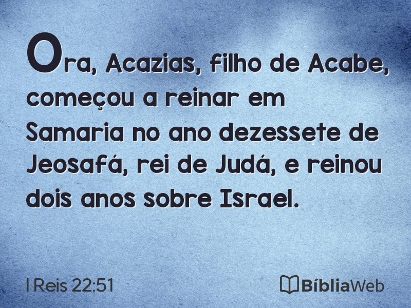 I Reis 22:51 em imagem para compartilhar