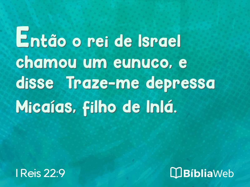 I Reis 22:9 em imagem para compartilhar