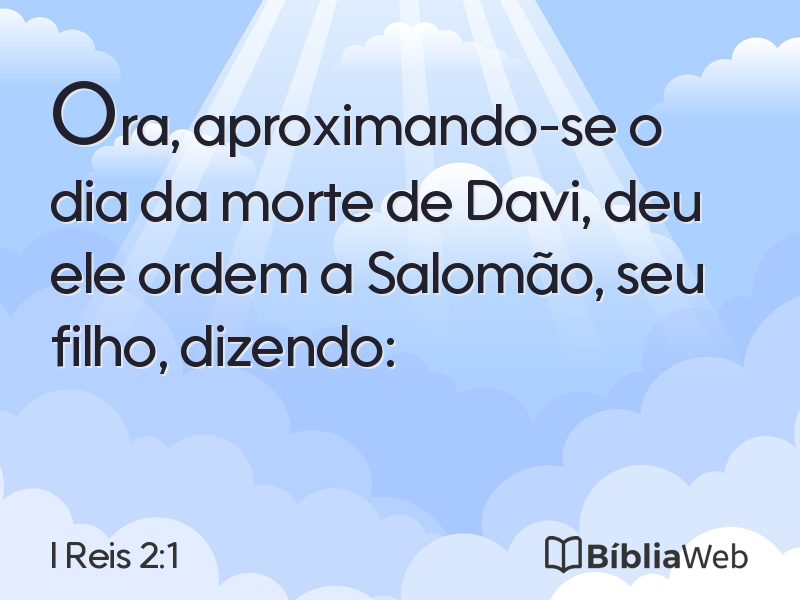 I Reis 2:1 em imagem para compartilhar