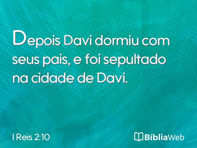 I Reis 2:10 em imagem para compartilhar
