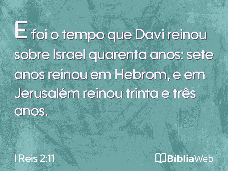 I Reis 2:11 em imagem para compartilhar