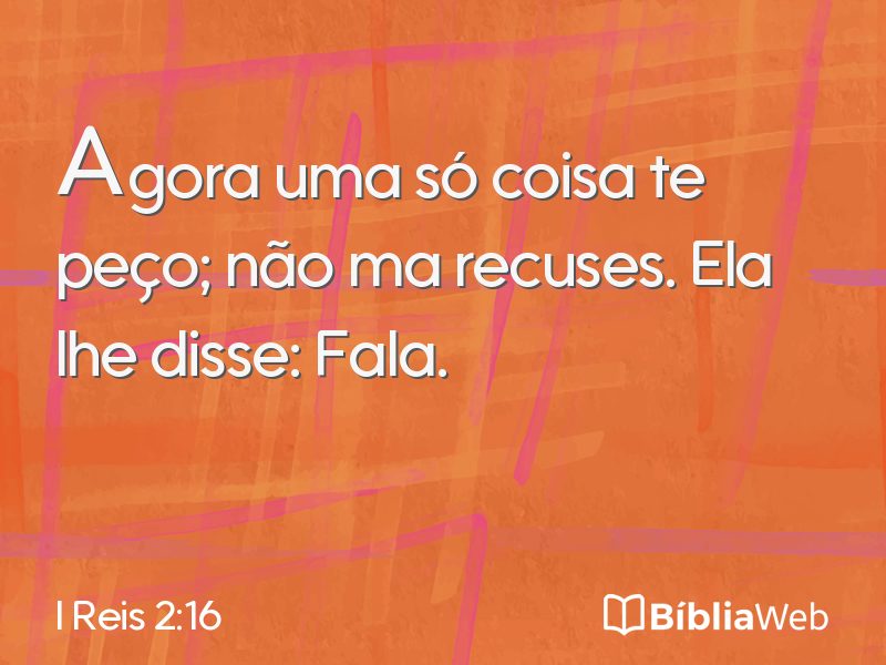 I Reis 2:16 em imagem para compartilhar
