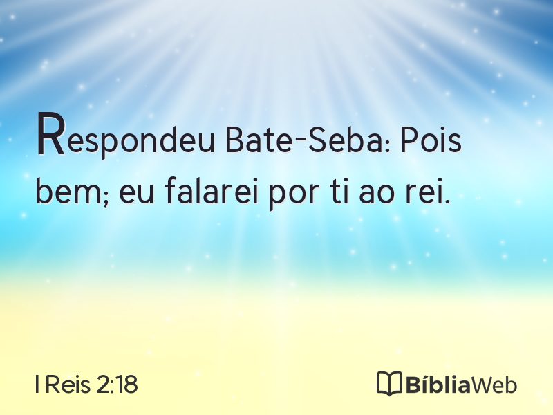 I Reis 2:18 em imagem para compartilhar