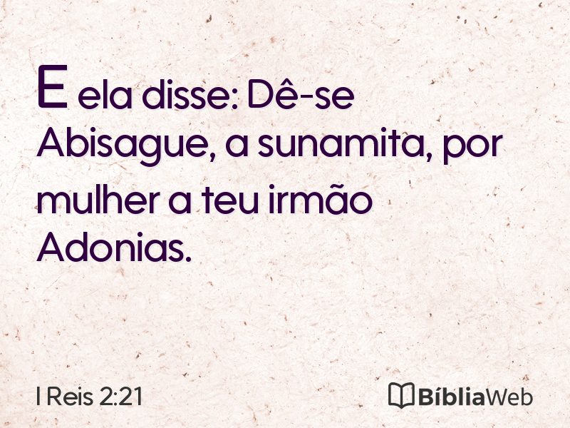 I Reis 2:21 em imagem para compartilhar