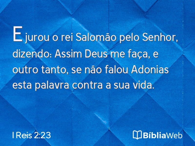 I Reis 2:23 em imagem para compartilhar