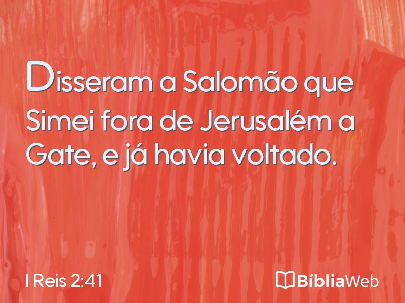 I Reis 2:41 em imagem para compartilhar