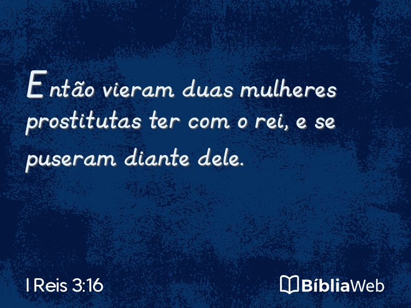 I Reis 3:16 em imagem para compartilhar
