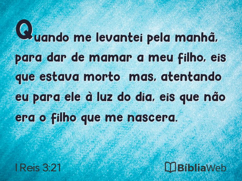 I Reis 3:21 em imagem para compartilhar
