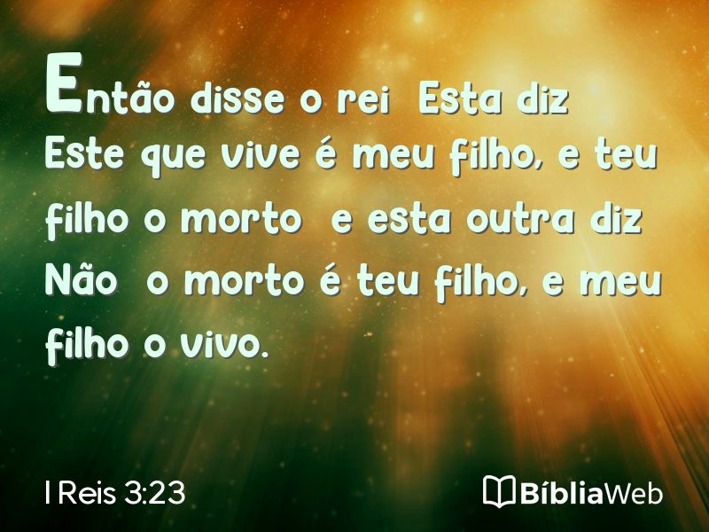 I Reis 3:23 em imagem para compartilhar
