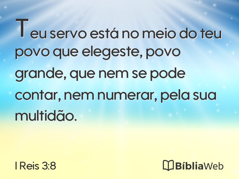I Reis 3:8 em imagem para compartilhar