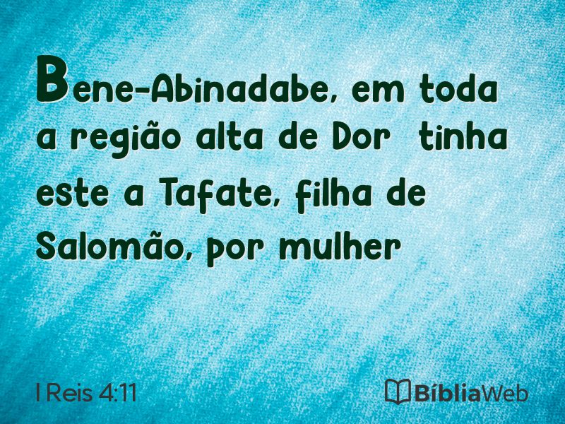 I Reis 4:11 em imagem para compartilhar