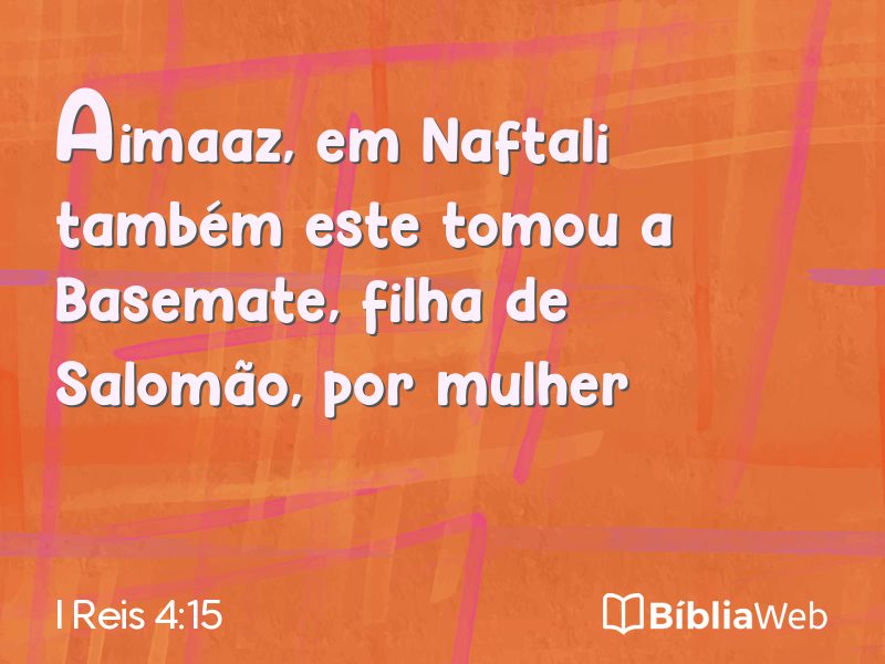 I Reis 4:15 em imagem para compartilhar