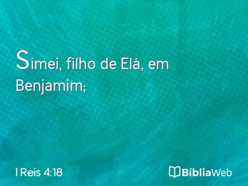 I Reis 4:18 em imagem para compartilhar