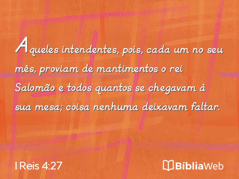 I Reis 4:27 em imagem para compartilhar