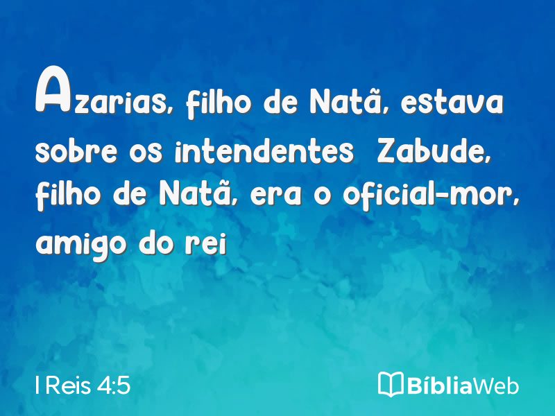 I Reis 4:5 em imagem para compartilhar